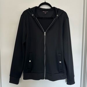 Michael Kors Men’s Black Full-Zip Hoodie | Size L | Sleek & Stylish